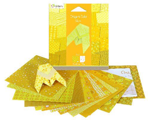 Origami couleur jaune