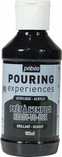 Acrylique pouring experiences 118 ml noir d'ivoire