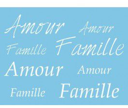 Pochoir amour-famille