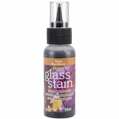 Déco art  teinture glass stain brun