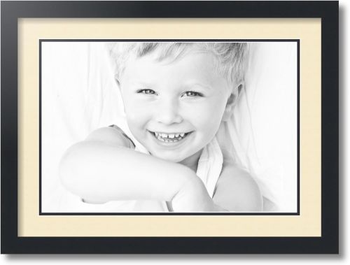 Cadre avec passe-partout 145 noir 12x18