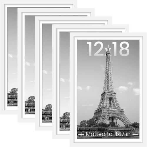 Cadre avec passe-partout blanc 12x18