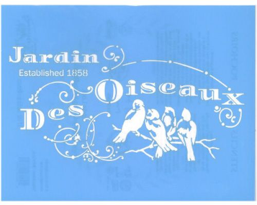 Pochoir jardins des oiseaux