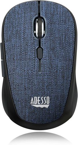 Mini souris optique en tissu sans fil bleu