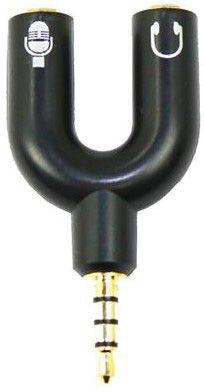 Adaptateur pour casque et micro 1x (m) 2x (f)