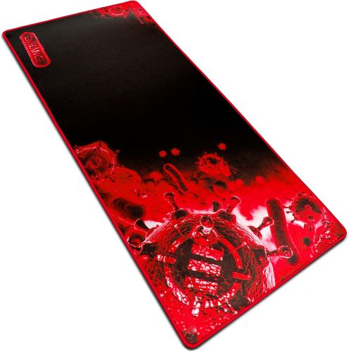 Tapis enhance de souris de jeu pro étendu rouge