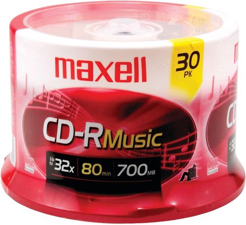 Cd-r musique maxell pqt. 30