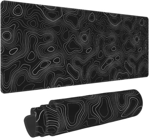 Tapis de bureau grand format noir et blanc concept