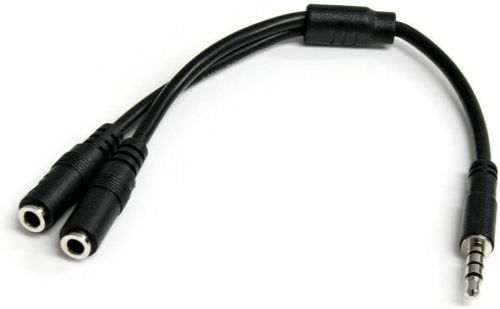Câble mini jack audio 3,5mm 1x (m) 2x (f) - noir