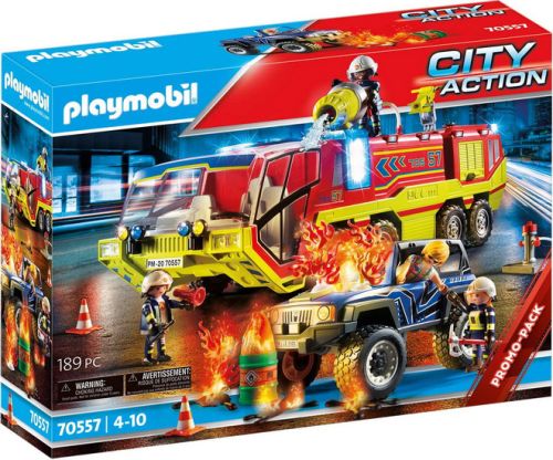 Playmobil city action-camion pompiers+véhicule