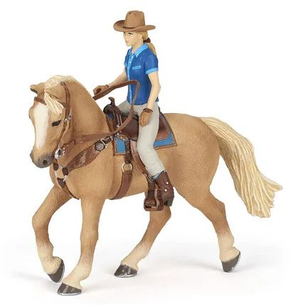 Cheval western et sa cavalière