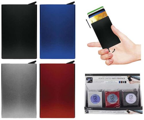 Porte-cartes métal rfid