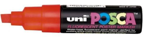 Marqueur fluorescent - orange - pointe grasse (6)