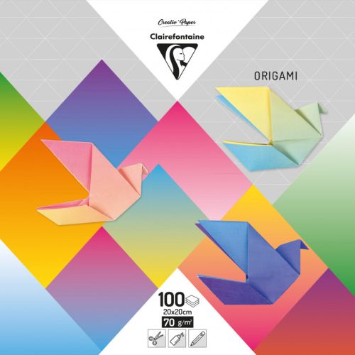 Origami uni, ensemble de 100 feuilles