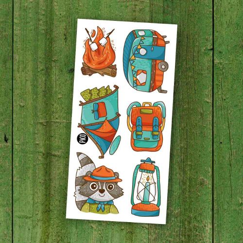 Tatouages temporaires - le camping
