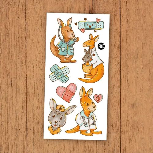 Tatouages temporaires - docteur kangourou