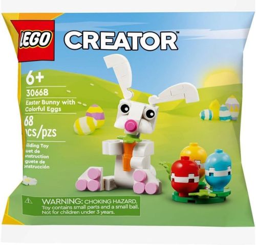 Sac de recrutement - le lapin de pâques  et les oeufs colorés
