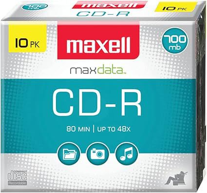 Cd-rom réinscriptible 1-4x paquet de 10, boîtier mince.