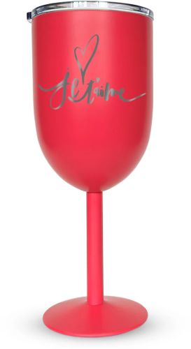 Coupe isotherme 12 onces - je t'aime - rouge