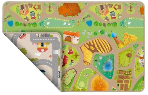 Tapis hok réversible ville et ferme