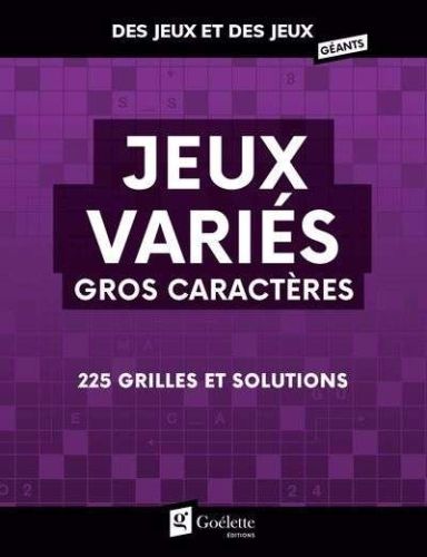 Jeux variés gros caractères