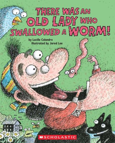 There was an old lady who swallowed a worm!