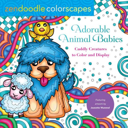 Adorable animal-babies, zendoodle colorscapes
