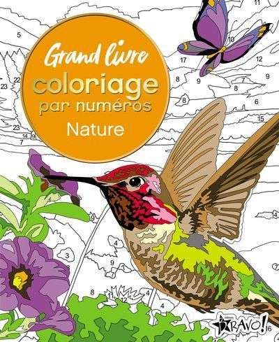 Grand livre de coloriage par numéros - nature