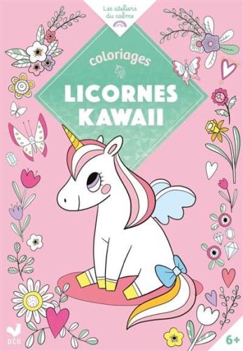 Coloriages licornes kawaii