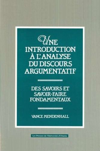 Une introduction à l'analyse du discours argumentatif