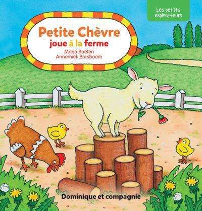 Petite chèvre joue à la ferme