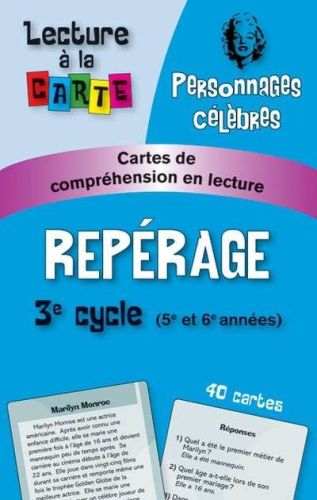 Repérage, 3e cycle (5e et 6e années)