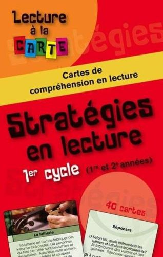 Stratégies en lecture, 1er cycle (1re et 2e années)