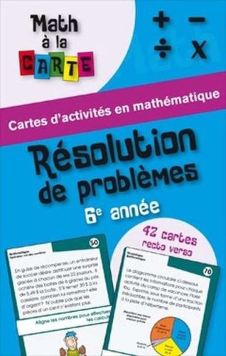 Résolution de problèmes, 6e année