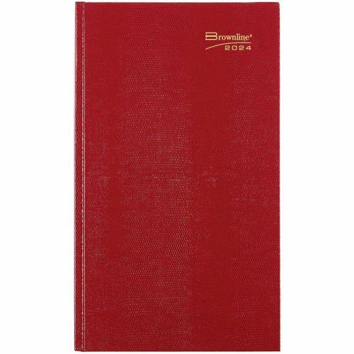 Agenda quotidien 13-3/8x7-7/8", rouge, version anglaise