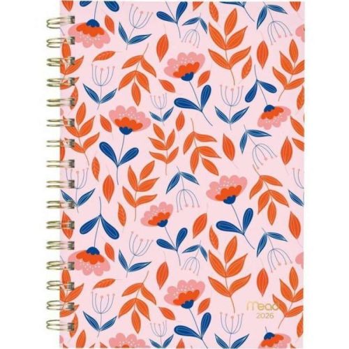 Agenda floral 8,5x6 rose