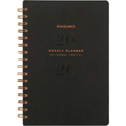 Agenda 13 mois, 8-1/2x6, noir, bilingue