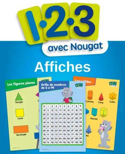 1, 2, 3... avec nougat - 1er cycle - affiches