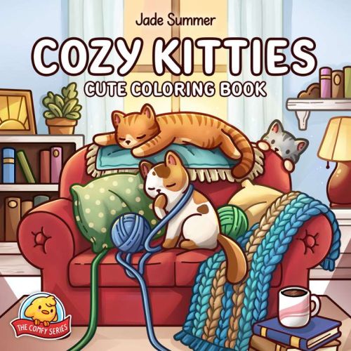 Cozy kitties: cute coloring book