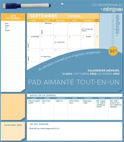 Pad aimanté tout-en-un mémoniak