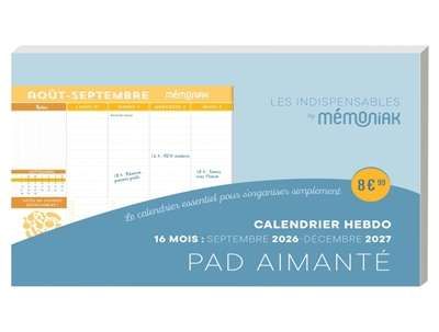 Pad aimanté calendrier hebdo