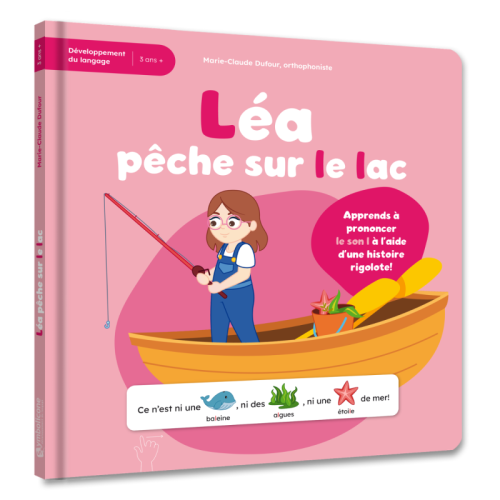 Léa pêche sur le lac
