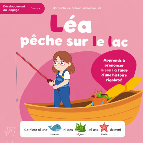 Léa pêche sur le lac