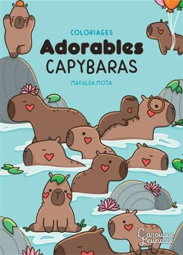 Coloriages cute capybaras
