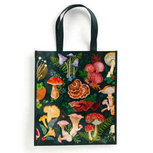 World of mushrooms reusable shopping bag