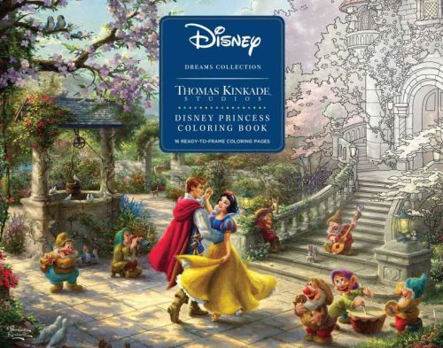 Disney dreams collection thomas kinkade studios disney princess coloring poster