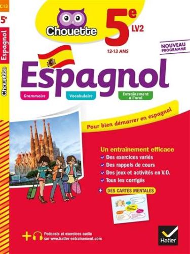 Espagnol 5e lv2, 12-13 ans