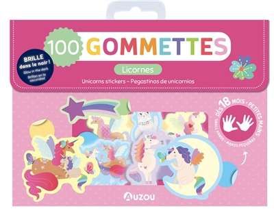 Ma pochette de 100 gommettes licornes