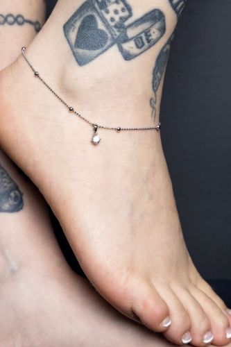 Bracelet de cheville touch of glam argent