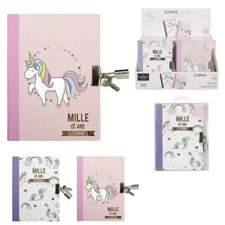 Journal intime licorne avec cadenas